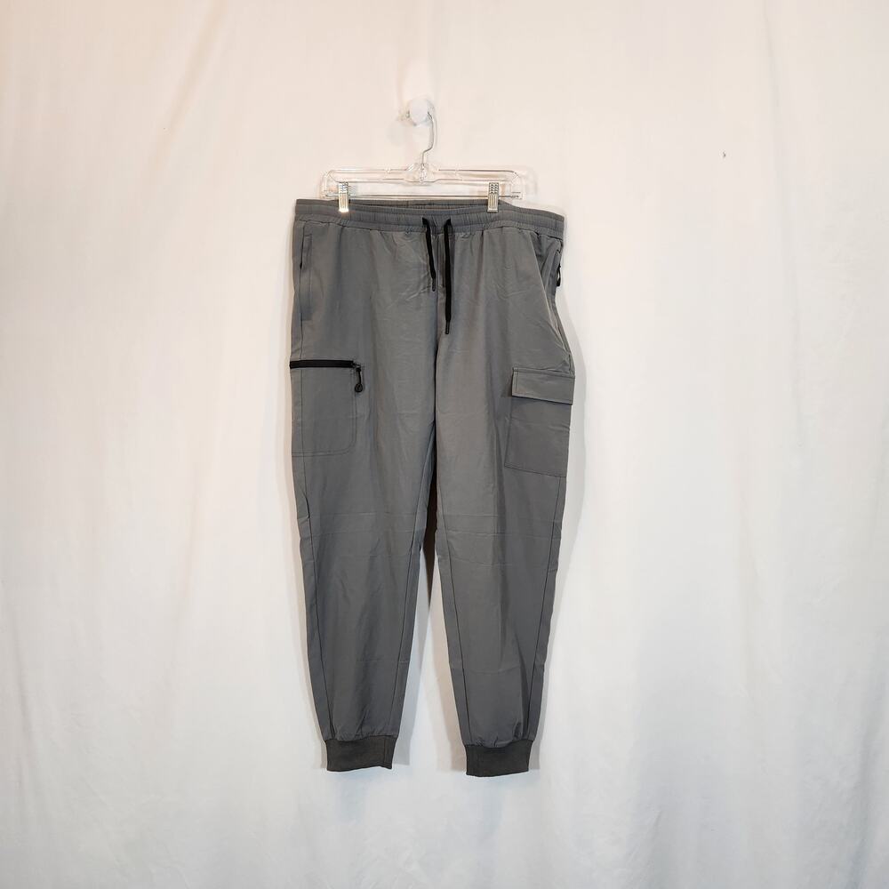 SILKWORLD Gray Black Nylon Activewear Athletic Lightweight Jogger Women 2 XL NEW